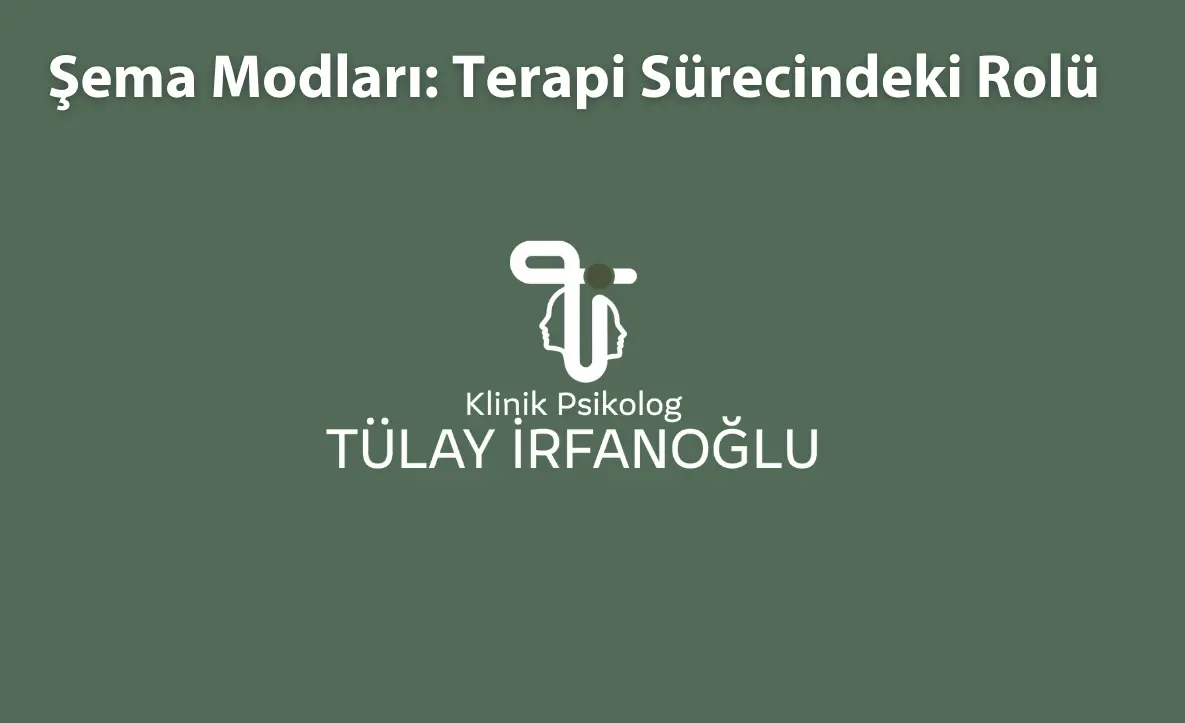 Şema terapi sürecinde şema modlarının rolünü ve duygusal durum yönetimini anlatan bilgilendirici kapak görseli.